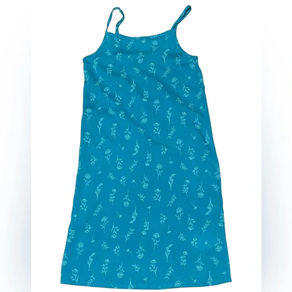 THEREABOUTS TWO PIECE DRESS & T-SHIRT SET PAGODA FLORAL GIRL BLUE COLOR SIZE 7/8